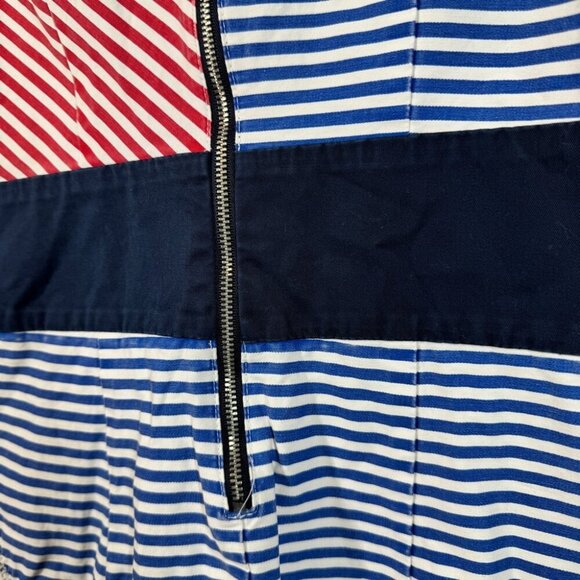 United Colors of Benetton Slim Fit Red Blue Stripes T-shirt Mini Dress No Size - Picture 11 of 16